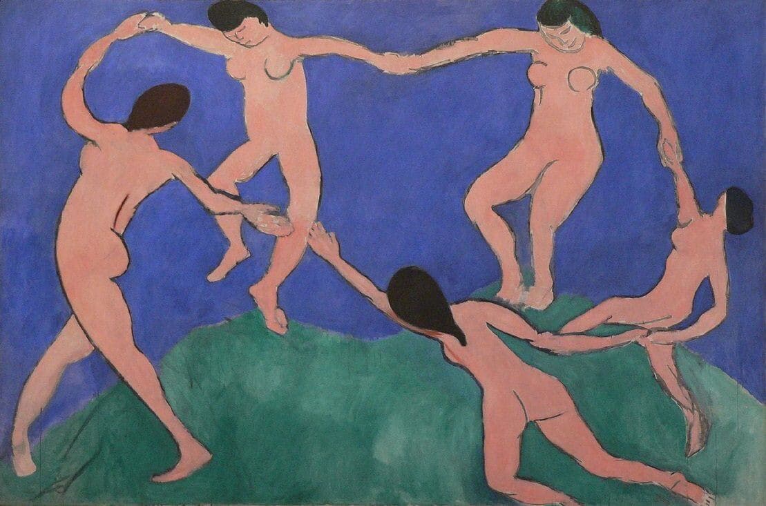 A painting of a group of naked people