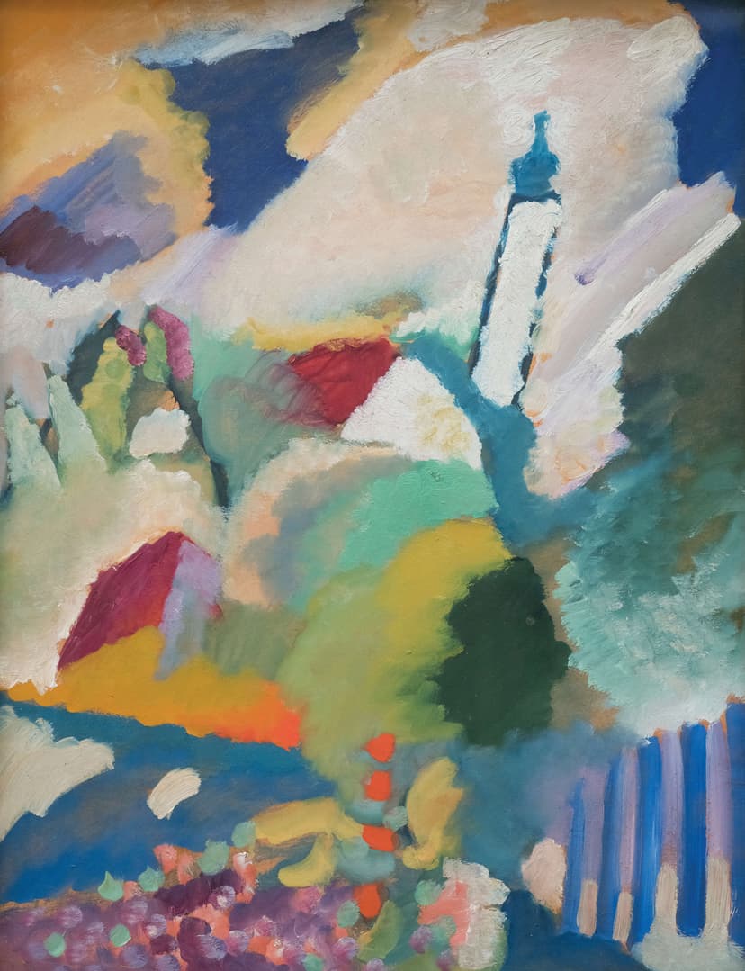 A painting of a vase of flowers on a table