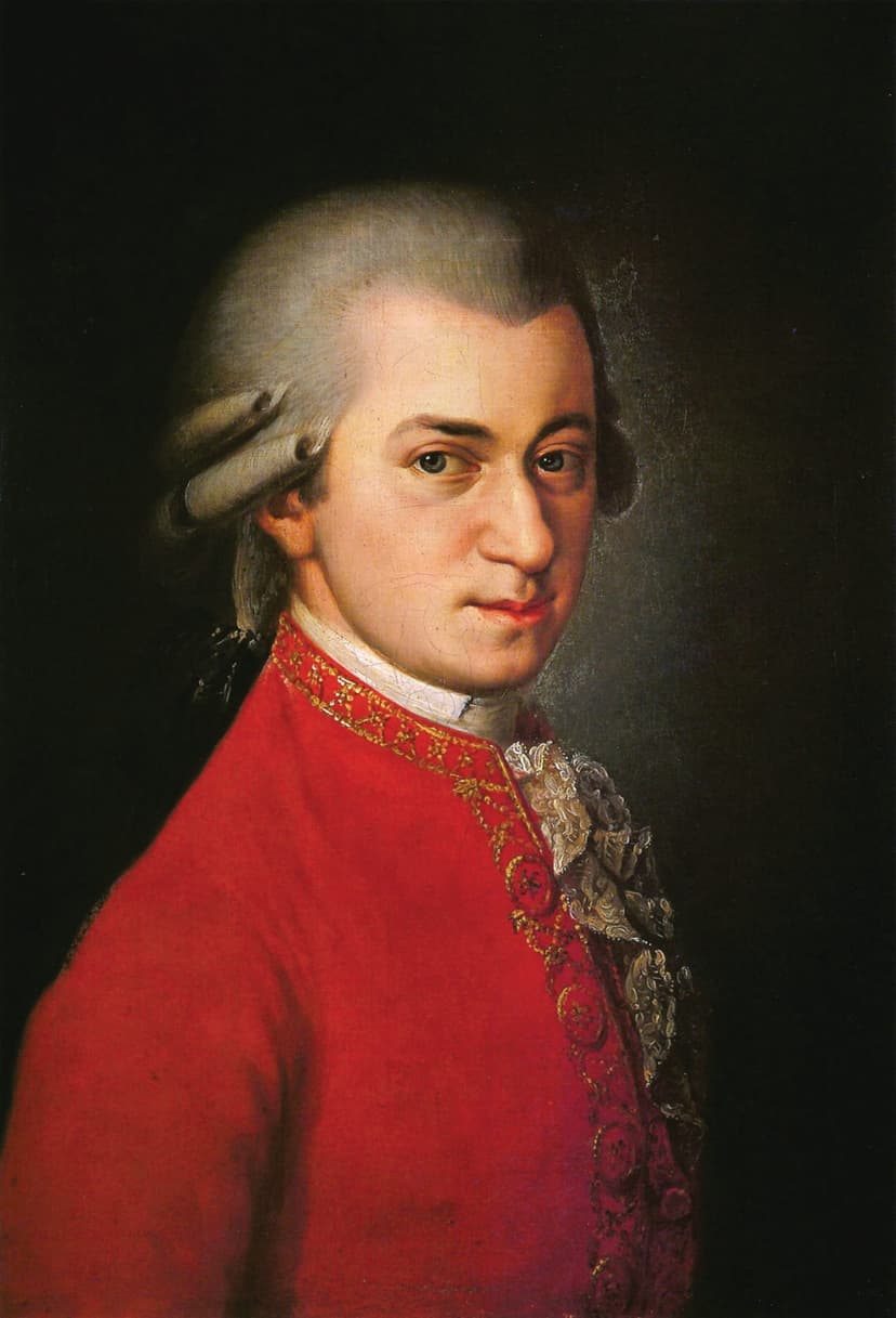 A painting of a man in a red coat