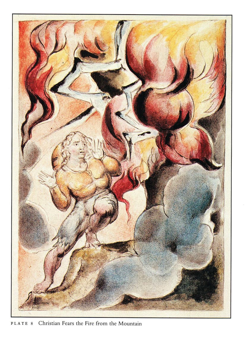 A painting of a man holding a vase