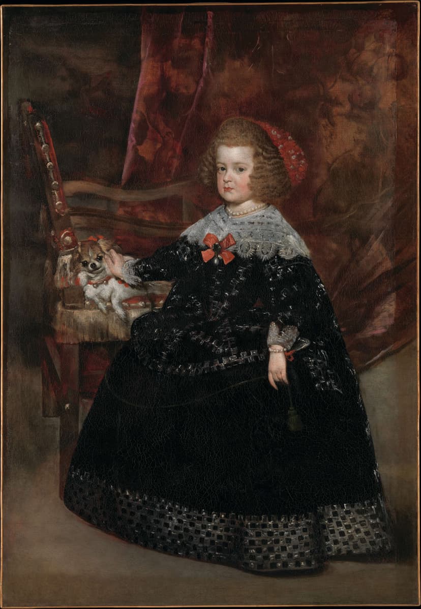 A painting of a young girl with a cat